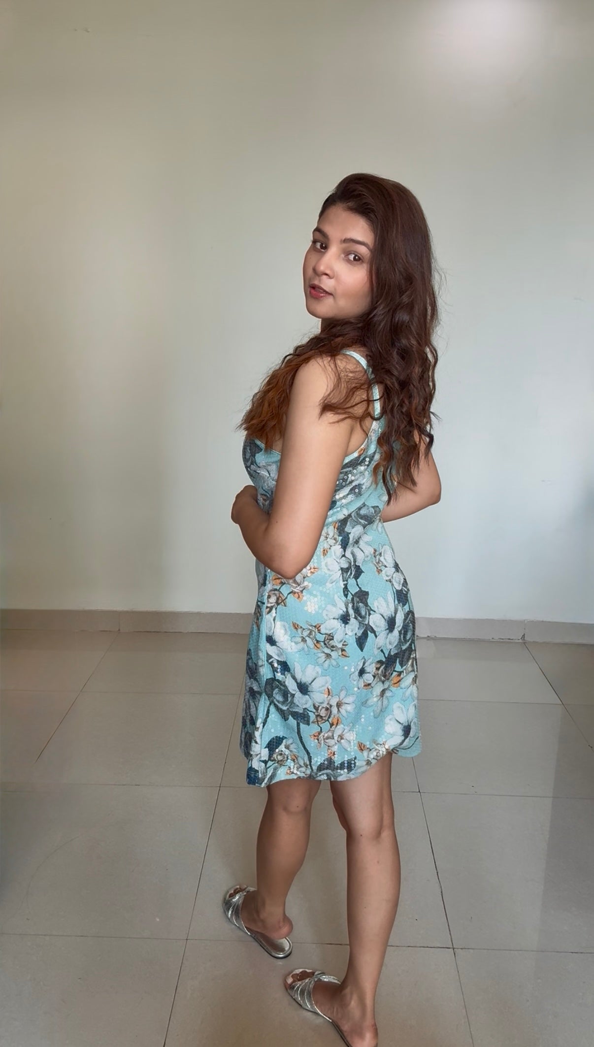 Floral Sequin Dress
