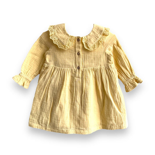 Baby Ruffle Trim Flounce Sleeve Dress