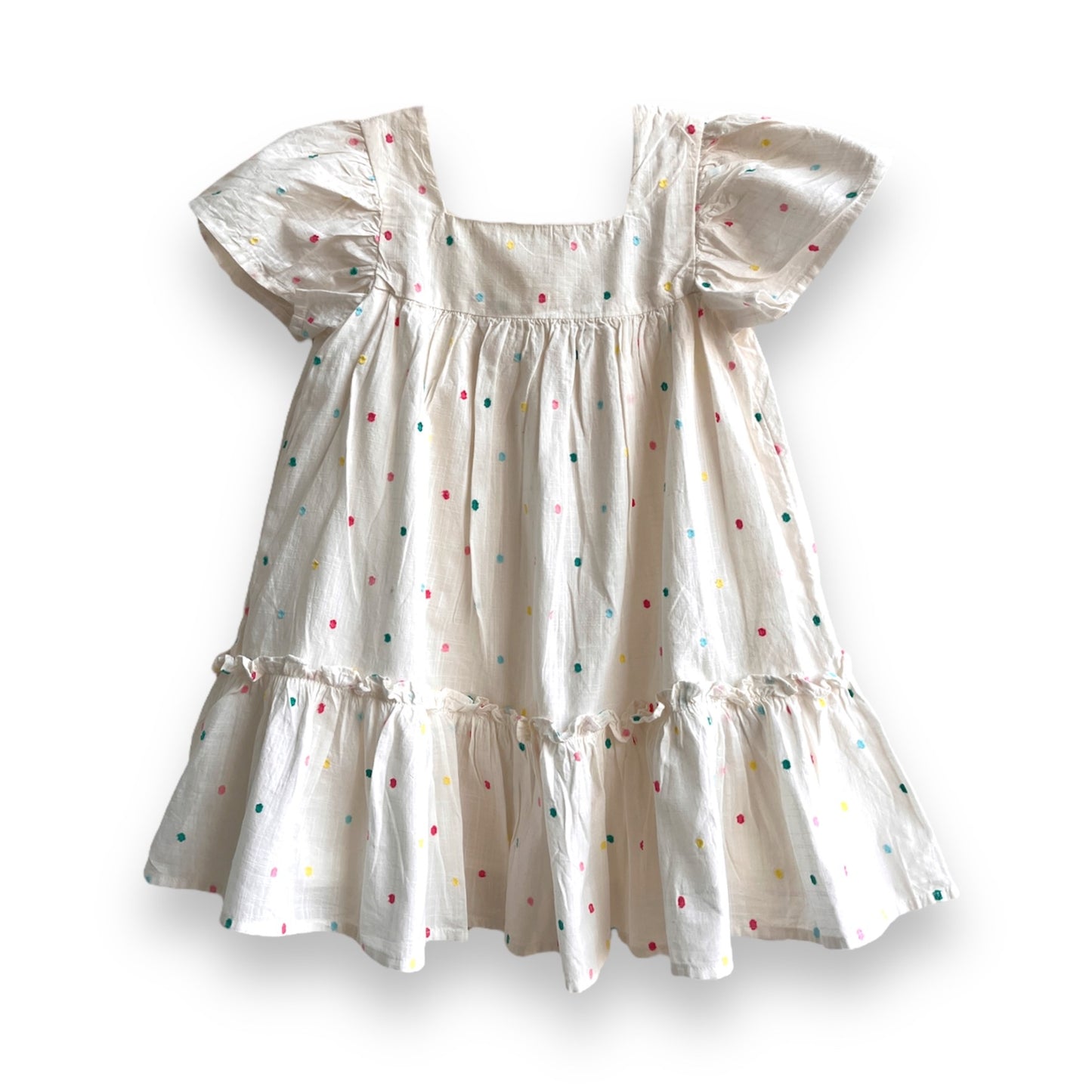 Girls Printed Dots Fit & Flare Dress