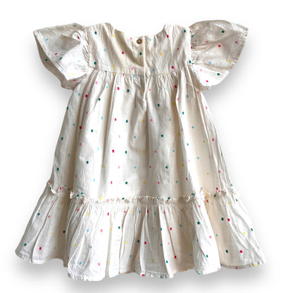 Girls Printed Dots Fit & Flare Dress