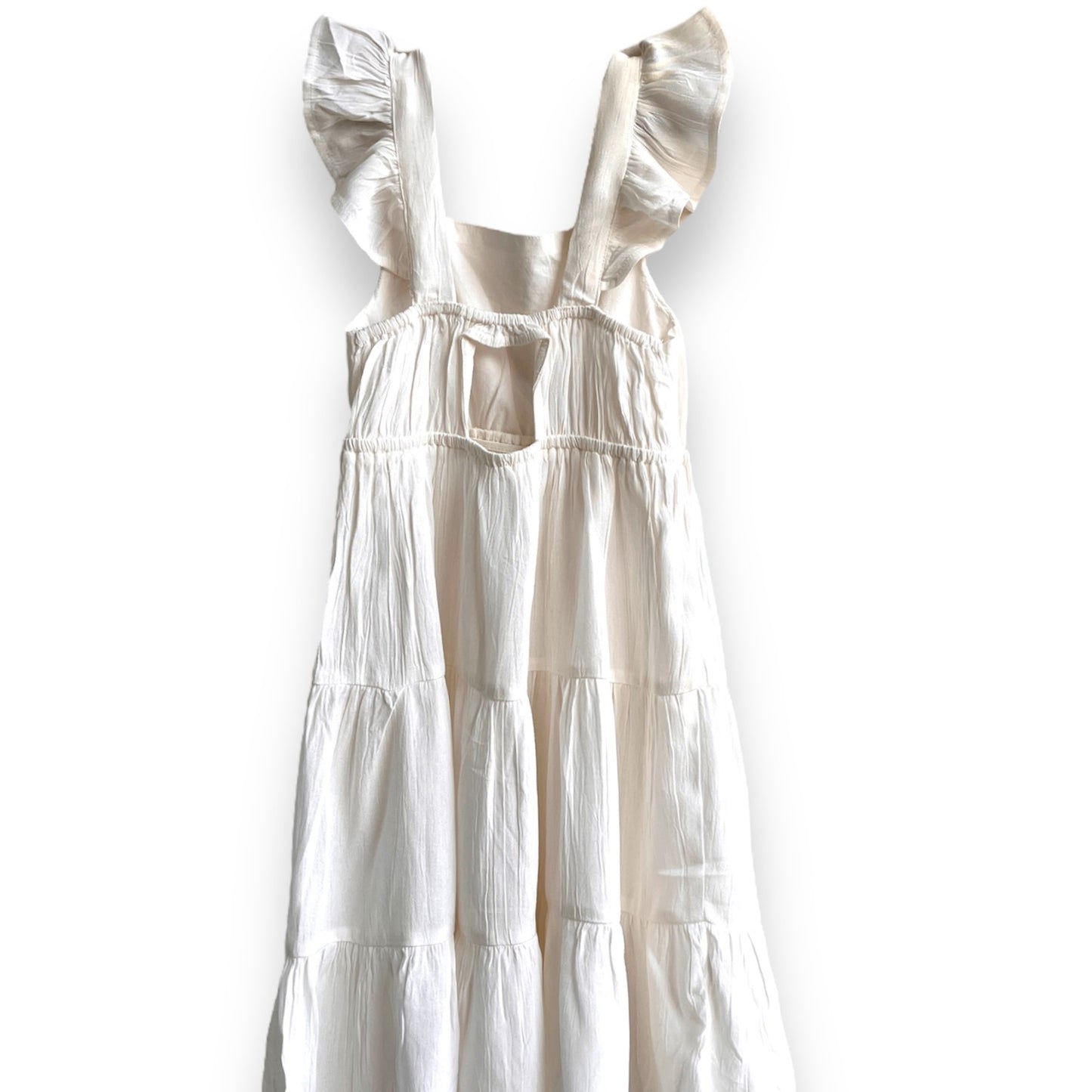 White Broderie Tiered Woven Sundress